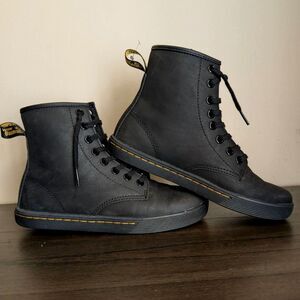 Dr. Martens Airwair Sheridan AW004 Matte Casual Black Combat Boots Sz 6 Womens